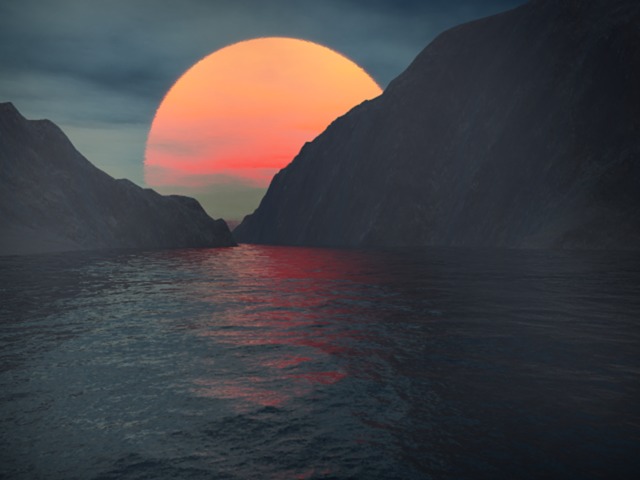 Erster Terragen Versuch (Sonnenuntergang)