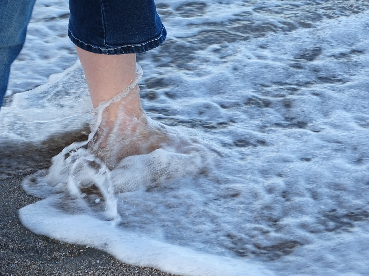 Erster Wasserkontakt