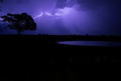 Erstes Frühlings - Gewitter im Etosha - Park