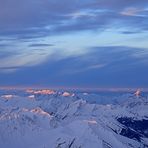 Erstes Licht auf den Gipfeln