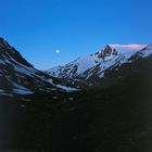 Erstes Morgenlicht  am Hauslabkogel, Standort nahe der Martin-Busch-Hütte