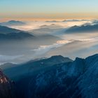 Erstes Morgenlicht auf der Zugspitze