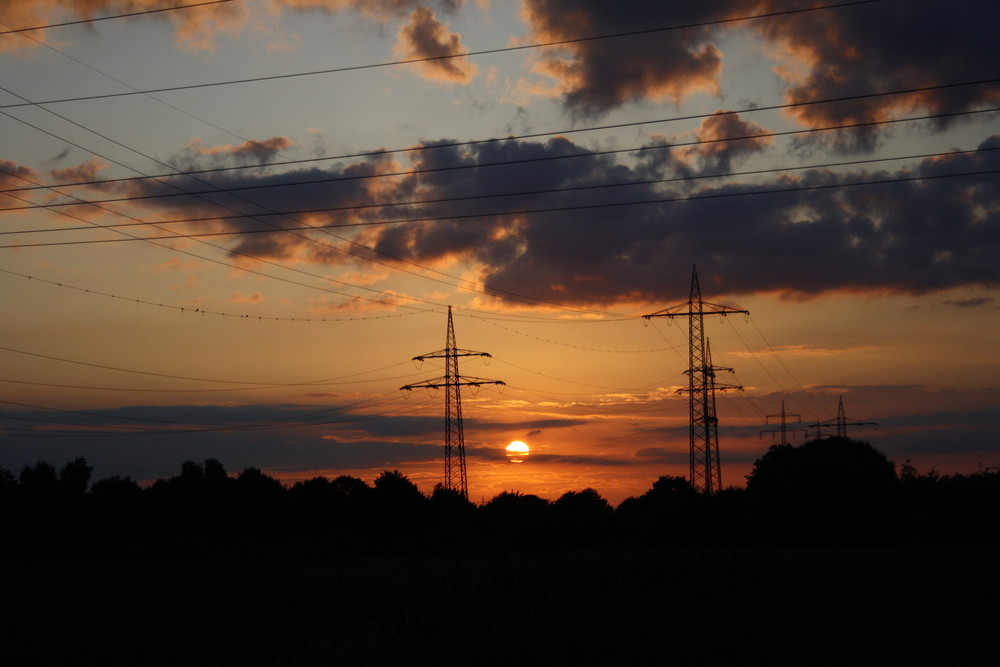 Erstes Sonnenuntergang Foto