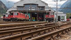 ERSTFELD - Eisenbahndepot der klassischen Gotthardbahn