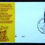Ersttagsbrief zur Eröffnung des Radioteleskops Effelsberg