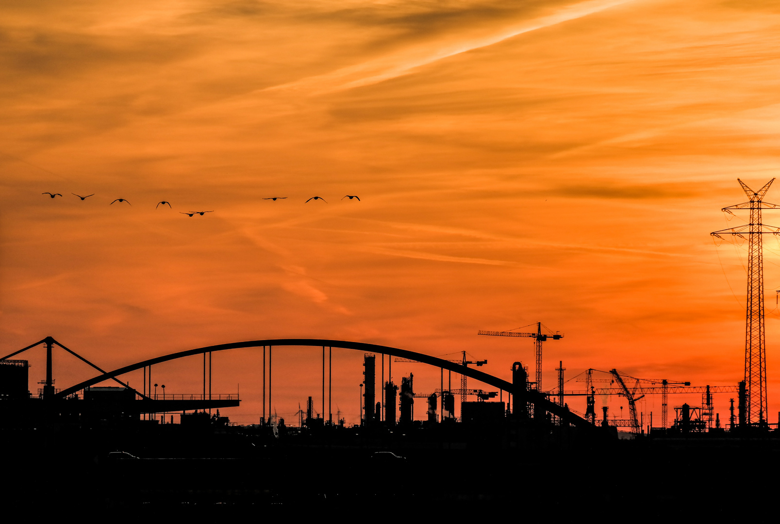 Ertrinken im Sonnenuntergang