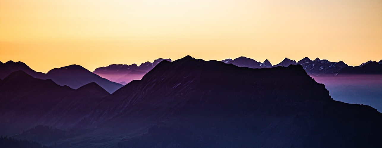 Erwachen in den Alpen