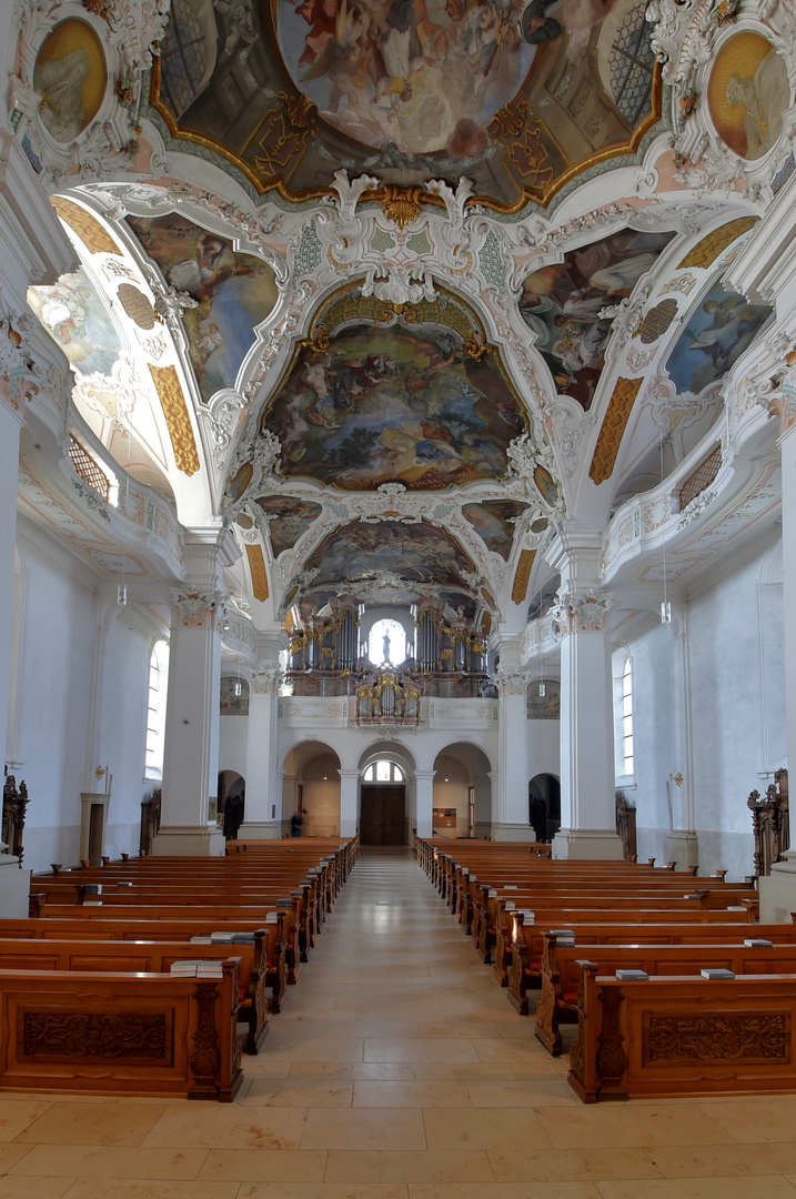 Erzabteikirche St. Martin zu Beuron Blick zur Orgel