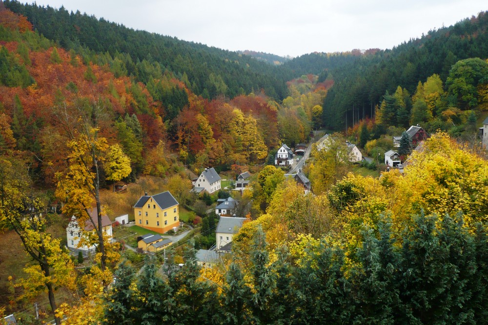 Erzgebirge im Herbstbunt