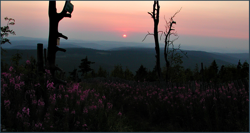 Erzgebirge, Sonnenuntergang