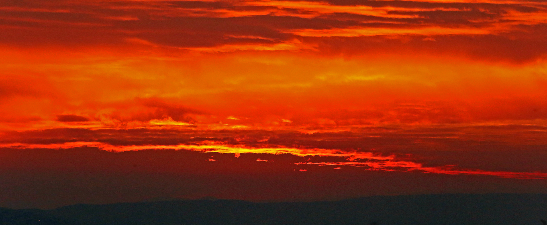 Es brannte gestern Morgen erneut wie Feuer am Himmel...