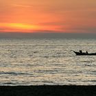 Es dämmert in Goa, Agonda Beach, Indien