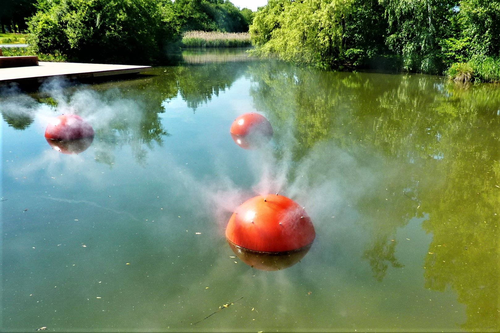 Es dampft auf dem See...