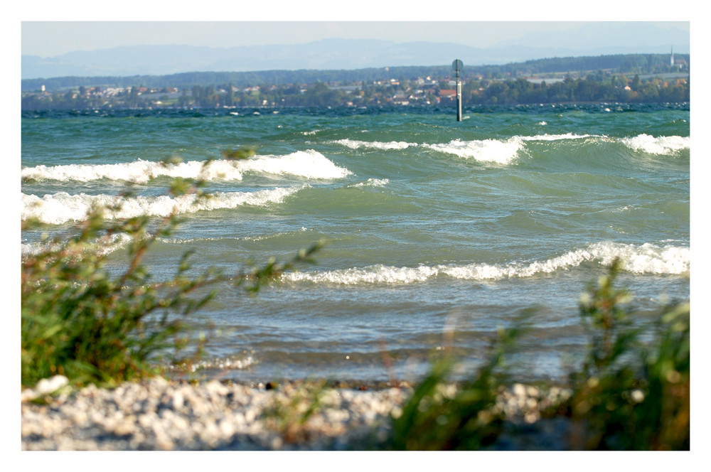 Es gibt auch mal Wind am Bodensee