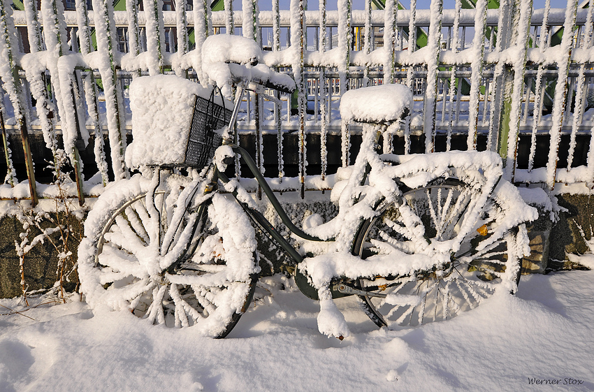 Es hat geschneit - wo ist mein Fahrrad?