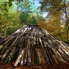 -Es ist angerichtet... Buchenscheide für einen Holzkohlemeiler- 2013