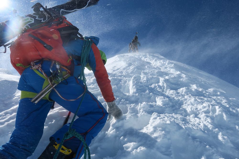 es ist ein langer Weg zum Gipfel des Mont Blanc 4810m .....