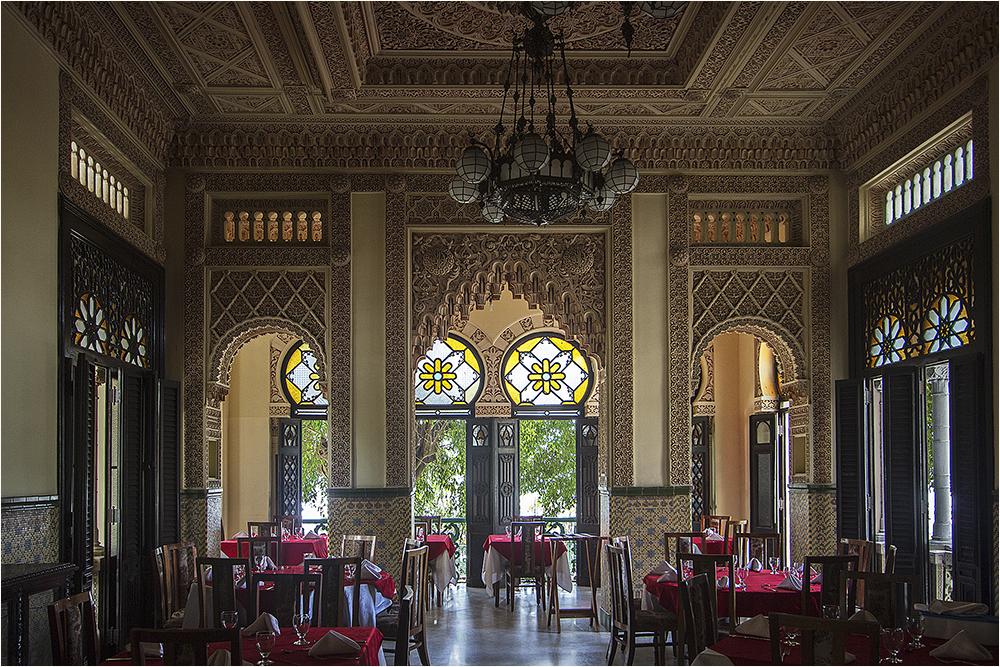 es ist gedeckt im Restaurant Palacio de Valle