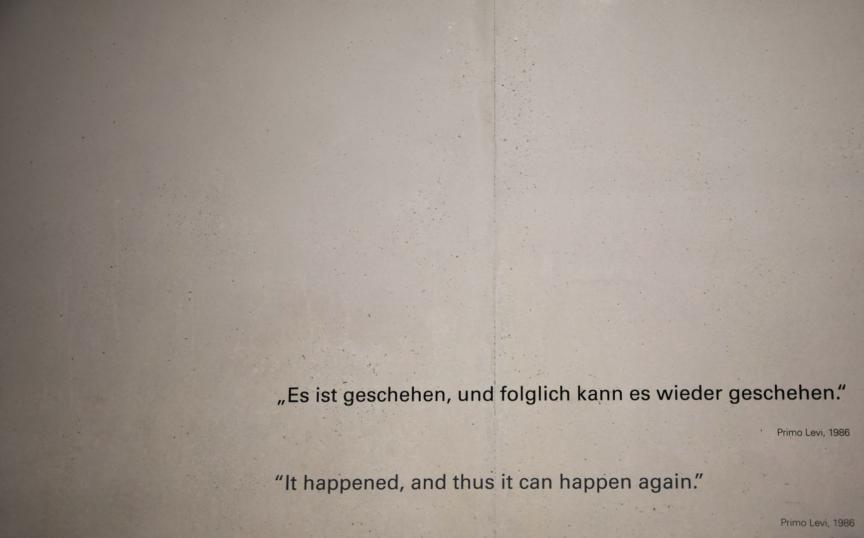 Es ist geschehen ...