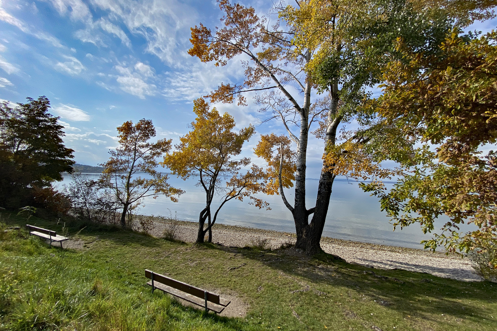 Es ist Herbst am Chiemsee