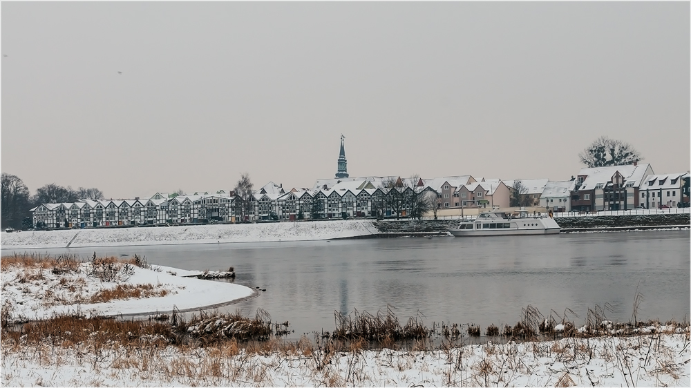 Es ist Winter geworden in Schönebeck an der Elbe