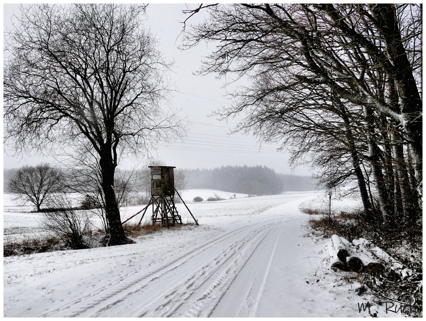 Es schneit  und wir sind wieder unterwegs !