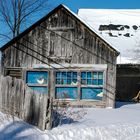 Es war einmal - Winter an Hühnerstall, leicht schepps