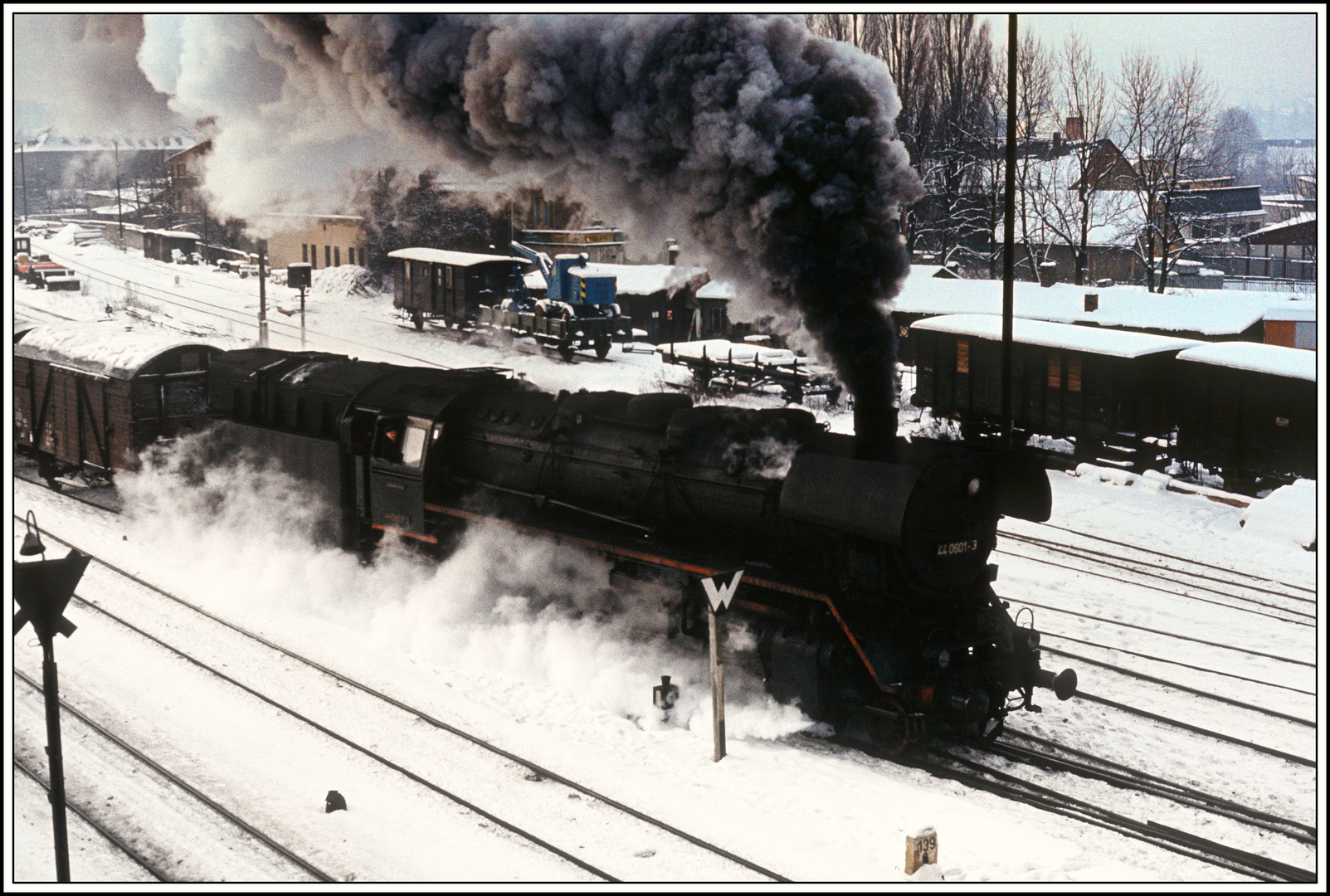 Es war einmal Winter, die Eisenbahn und Schnee