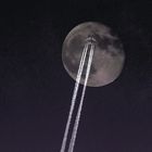 Es war fast Vollmond und der ersehnte Flieger .....