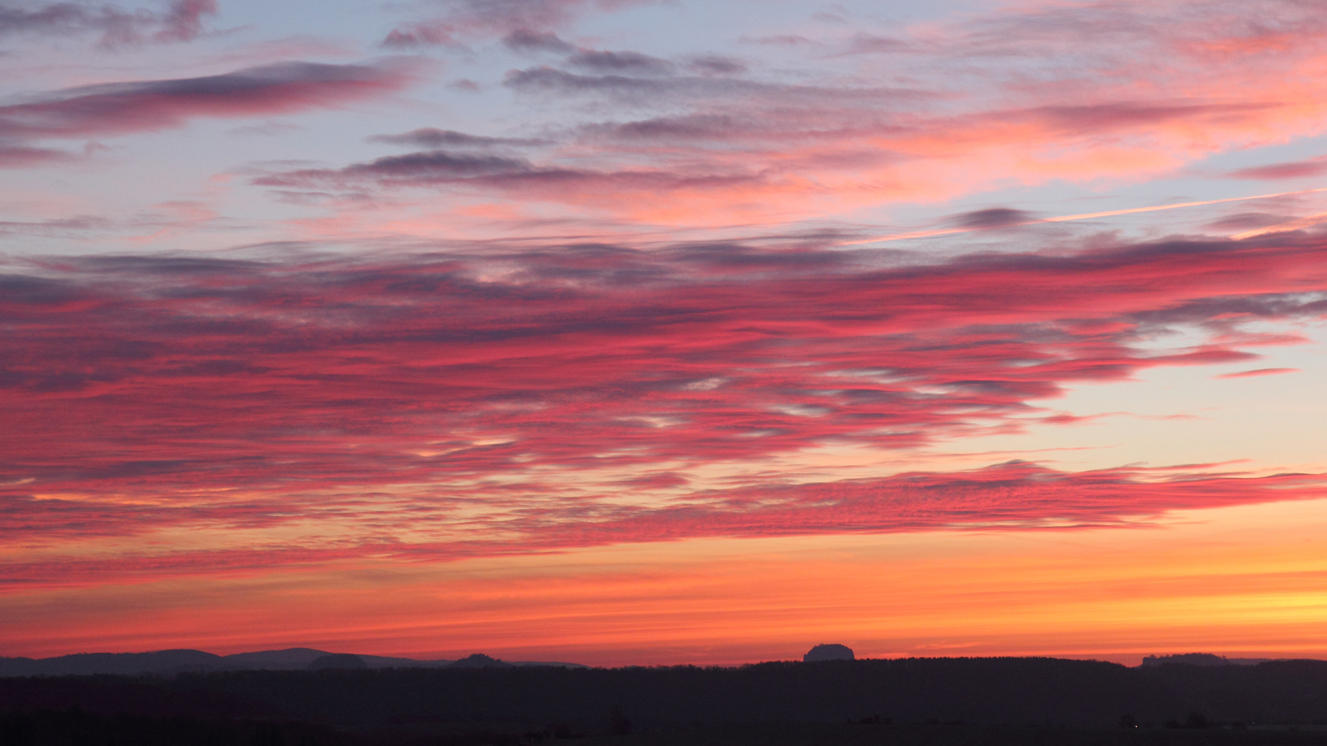 Es war sensationell am Himmel vor einer Stunde noch vor Sonnenaufgang