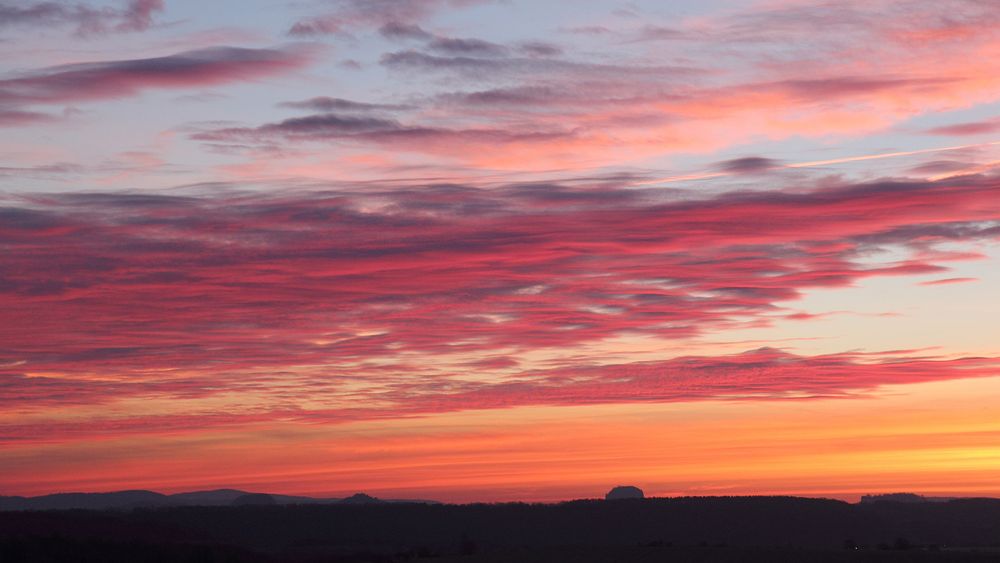 Es war sensationell am Himmel vor einer Stunde noch vor Sonnenaufgang