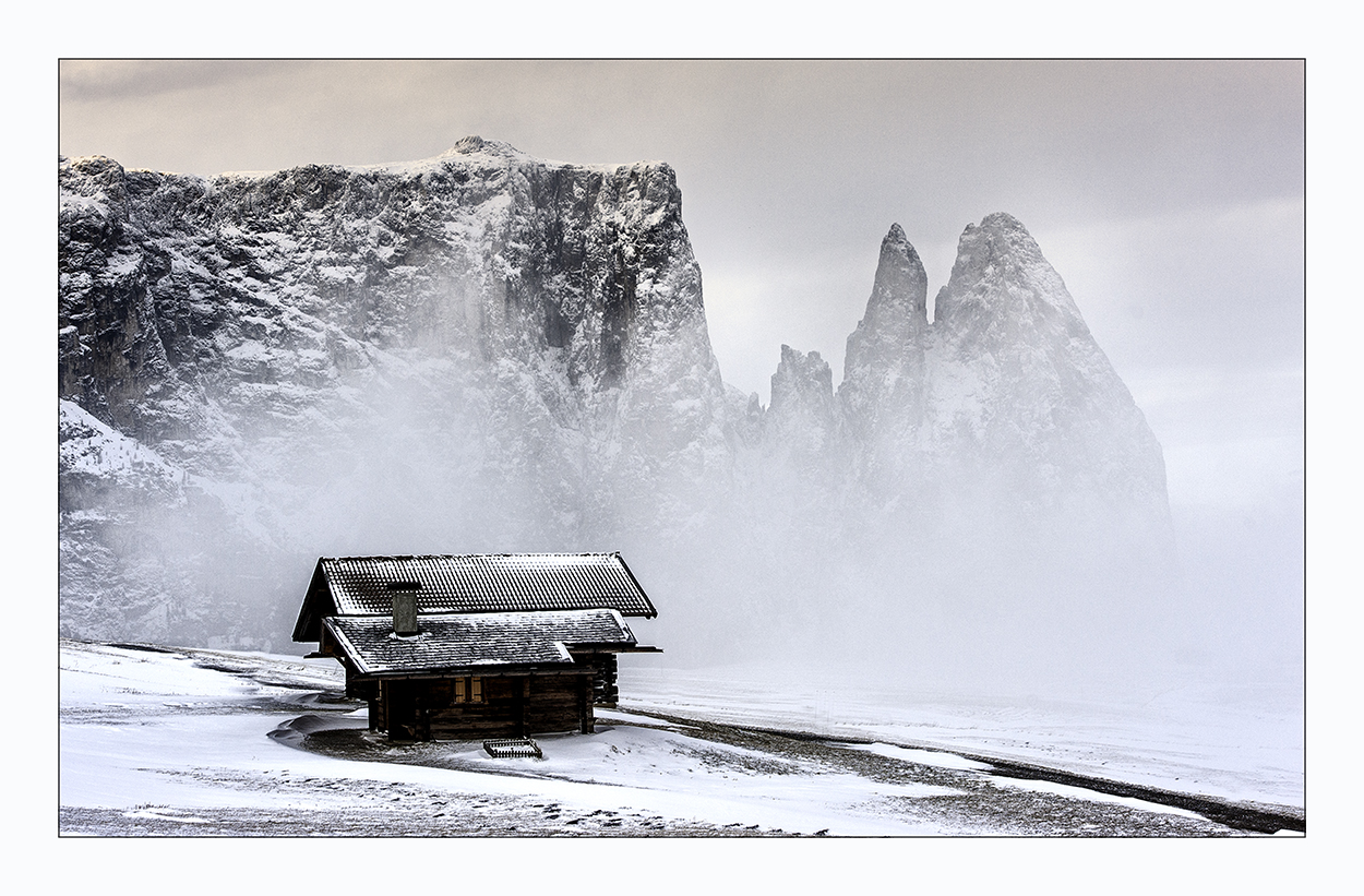 Es Wintert auf der Seiser Alm