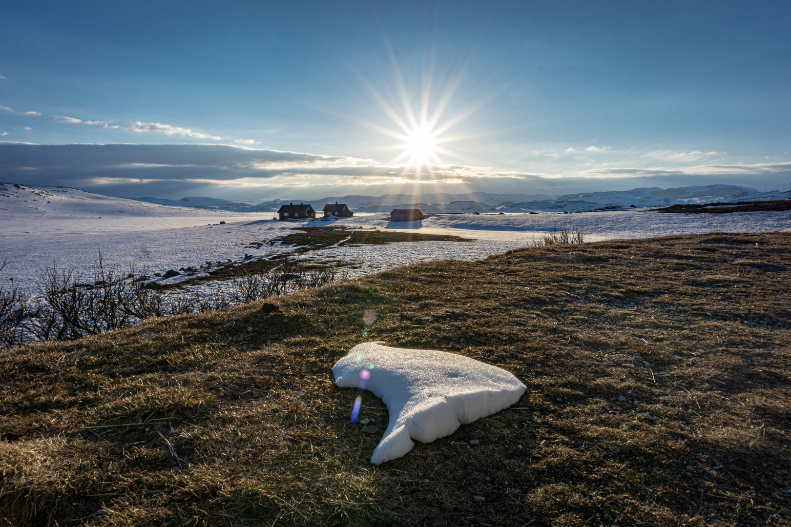 es wird Abend in der Hardangervidda