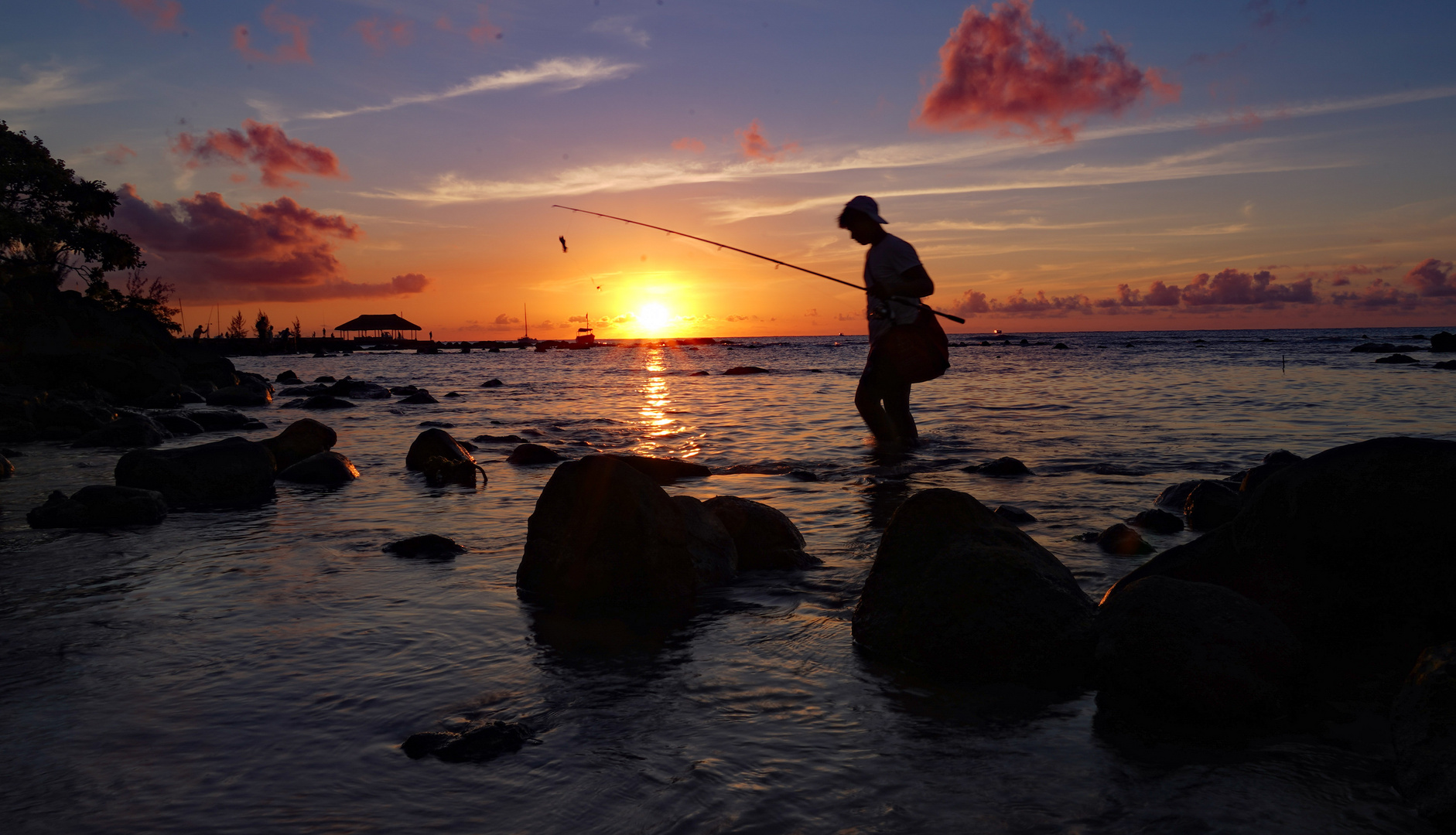 Es wird Abend in Mauritius 