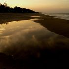 Es wird dunkel. Am Strand in der Nähe von Hoi An.