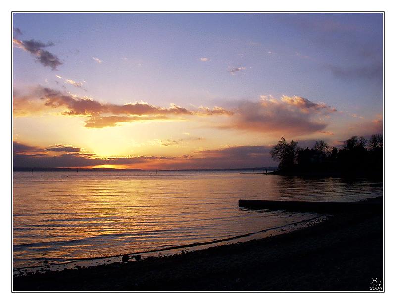 es wird Nacht am Bodensee