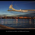 Es wird Nacht im Hafen von Willemstad