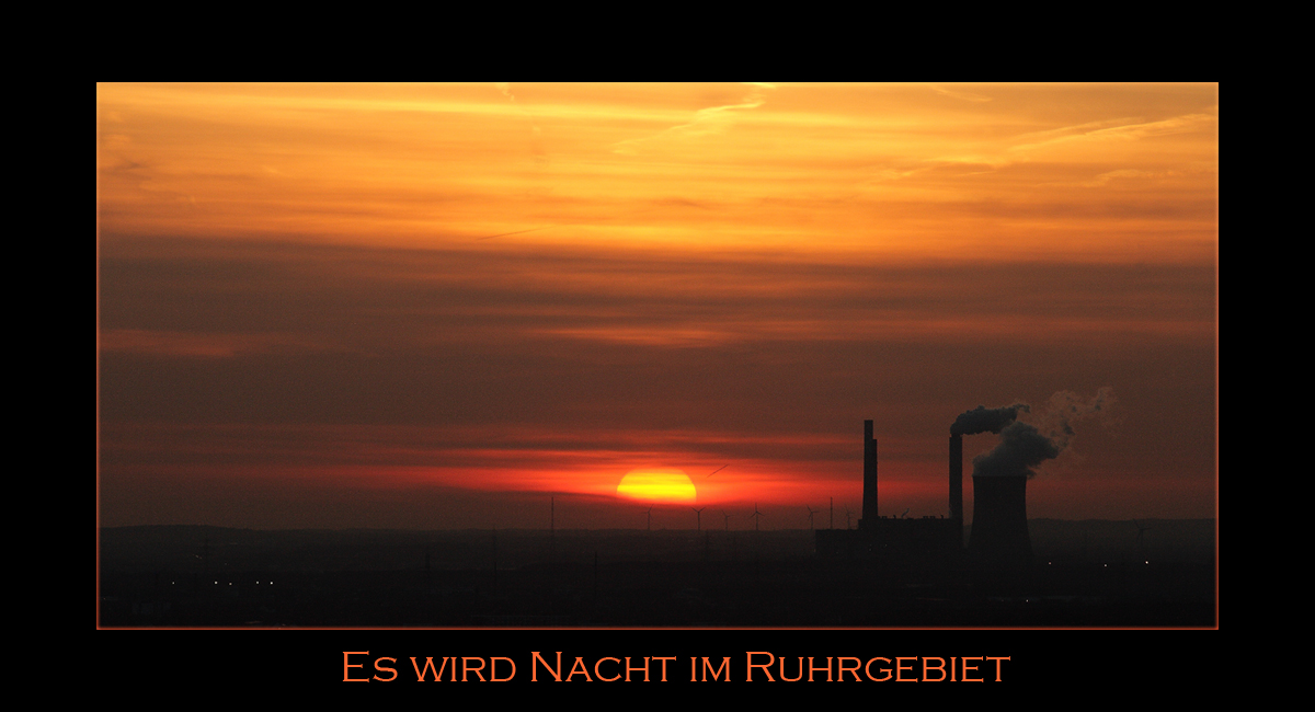 Es wird Nacht im Ruhrgebiet