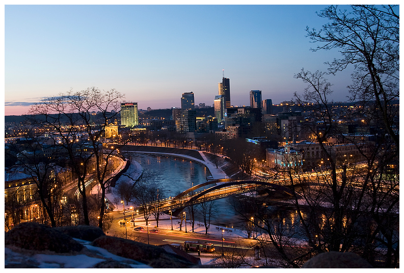 Es wird Nacht in Vilnius