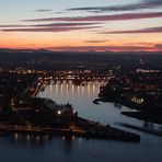 Es wird Nacht über dem Deutschen Eck