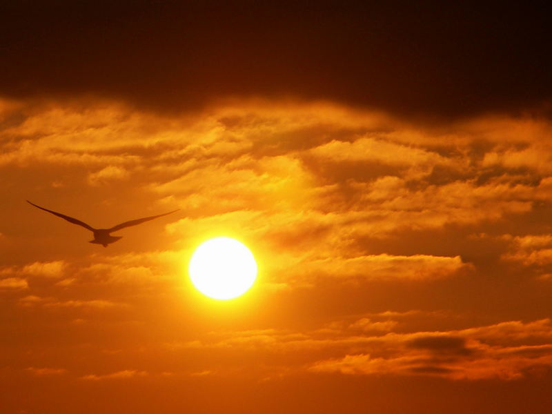 es wird Nacht über der Ostsee