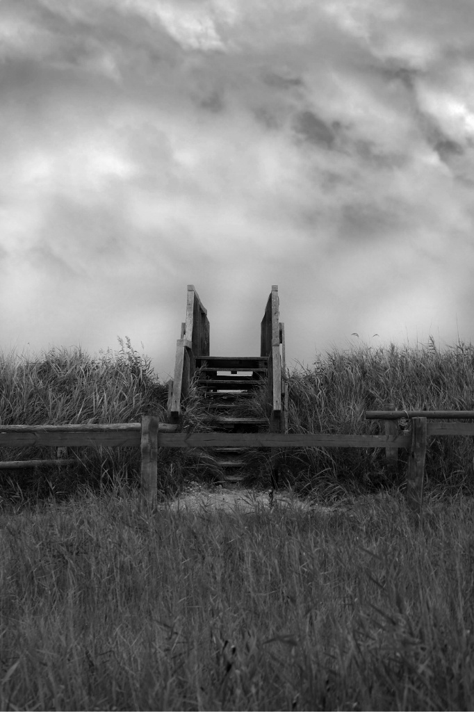 Escalier menant à la mer