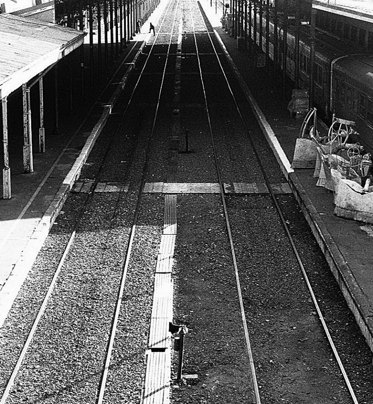 Esperando el tren...