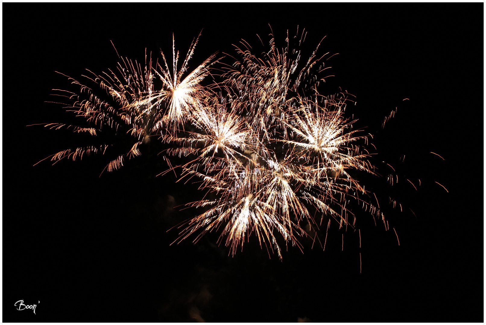 Essai de feu d'artifice.