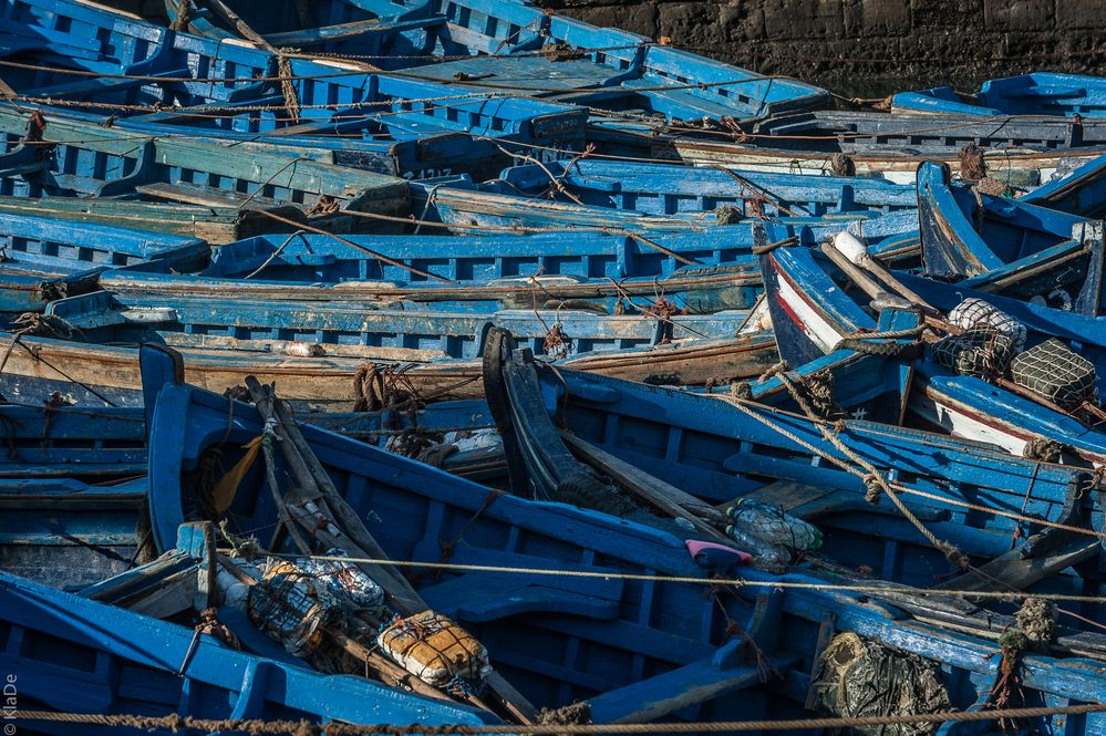 Essaouira - Schaluppen im Hafen