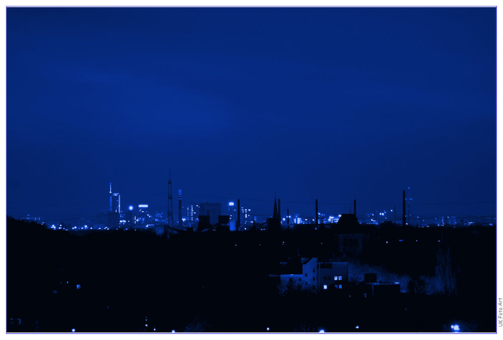 Essen City in blue