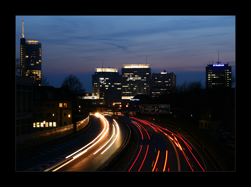 Essen Innenstadt über die A40