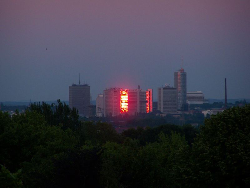 Essens Skyline glüht