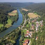 Essing im Altmühltal mit Holzbrücke