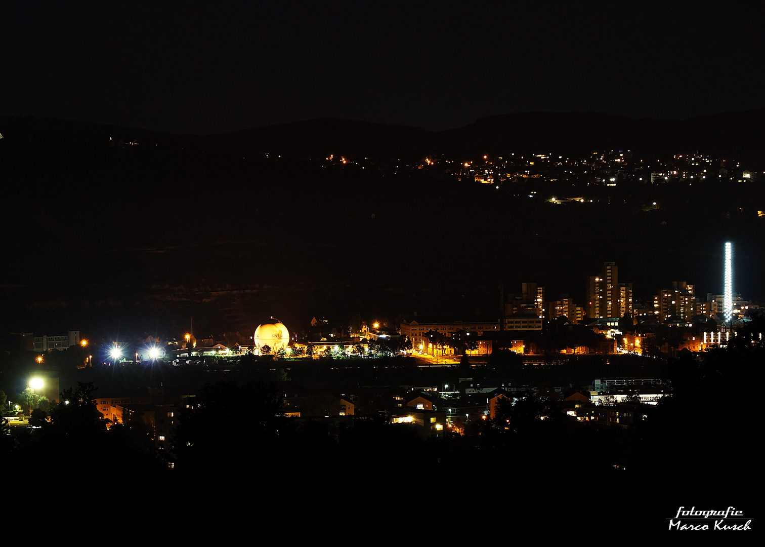 Esslingen Neckar bei Nacht